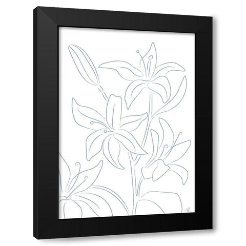 Lillies No 01 Black Modern Wood Framed Art Print by 1x Studio II