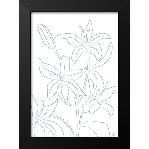 Lillies No 01 Black Modern Wood Framed Art Print by 1x Studio II