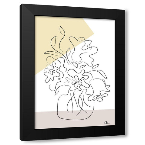 Flower Bouquet Modern Black Modern Wood Framed Art Print by 1x Studio II