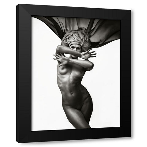Thorn. Series Flowers Black Modern Wood Framed Art Print by Nazarov, Mark