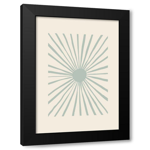 The Sun Grey Black Modern Wood Framed Art Print with Double Matting by 1x Studio
