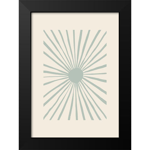 The Sun Grey Black Modern Wood Framed Art Print by 1x Studio