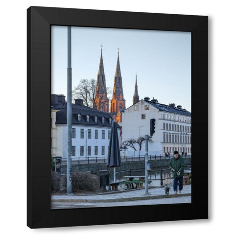 Bad Weather Black Modern Wood Framed Art Print by Jovelou, Jacob