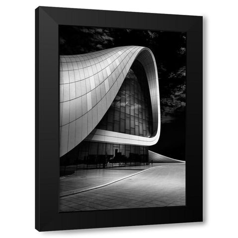 The Soul Of Zaha Hadid 1 Black Modern Wood Framed Art Print with Double Matting by Shaboot, Hasan