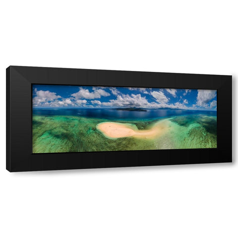 Aerial Panoramic View From Sazilac Black Modern Wood Framed Art Print with Double Matting by Gabriel, Barathieu