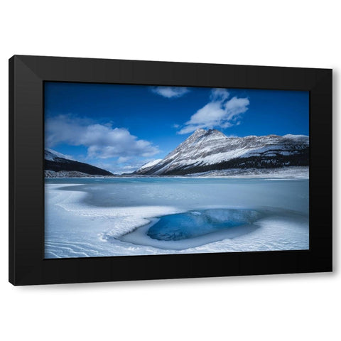 Ice Lake Time Black Modern Wood Framed Art Print with Double Matting by Li, Yongnan