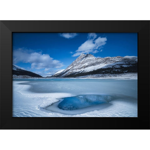 Ice Lake Time Black Modern Wood Framed Art Print by Li, Yongnan