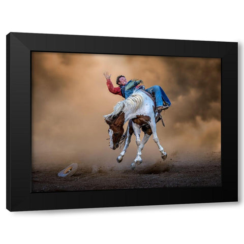 Hanging Five Black Modern Wood Framed Art Print with Double Matting by Ma, Frank