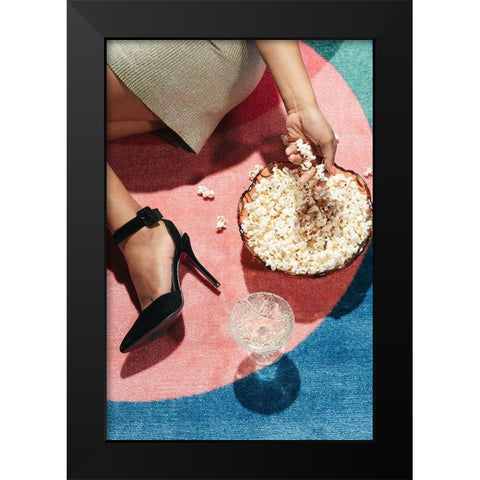 Movie Night #01 Black Modern Wood Framed Art Print by 1x Studio III