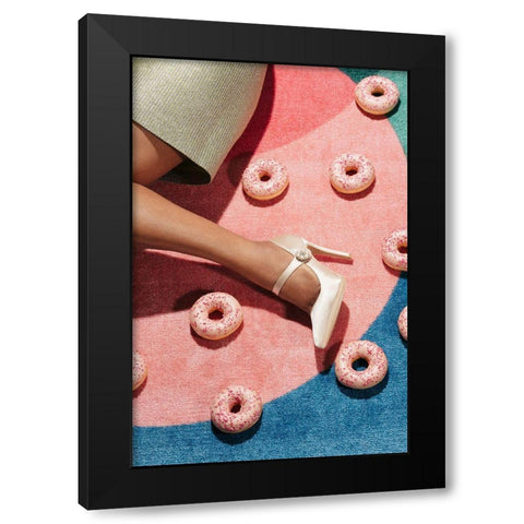 Pink Picnic #01 Black Modern Wood Framed Art Print with Double Matting by 1x Studio III