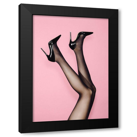 Kick Up Your Heels No 01 Black Modern Wood Framed Art Print by 1x Studio III
