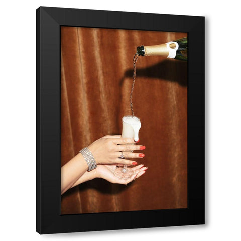 Celebration 01 Black Modern Wood Framed Art Print by 1x Studio III