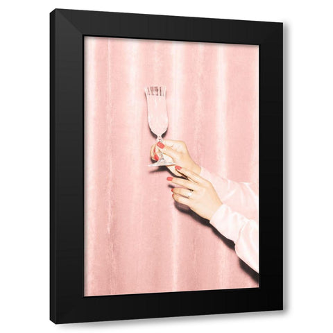 Heres To Pink 03 Black Modern Wood Framed Art Print by 1x Studio III