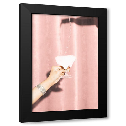Heres To Pink 04 Black Modern Wood Framed Art Print with Double Matting by 1x Studio III