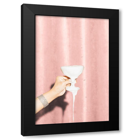 Heres To Pink 05 Black Modern Wood Framed Art Print with Double Matting by 1x Studio III