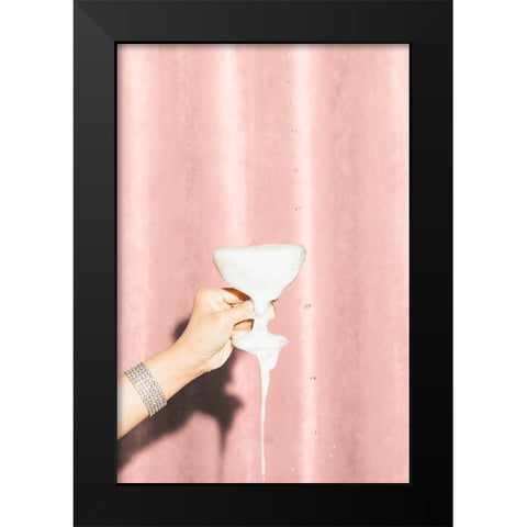 Heres To Pink 05 Black Modern Wood Framed Art Print by 1x Studio III