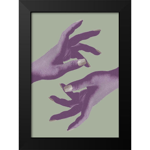 Reaching No 01 Black Modern Wood Framed Art Print by 1x Studio III