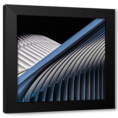 Escape From New York Ii Black Modern Wood Framed Art Print with Double Matting by Compagnucci, Patrick