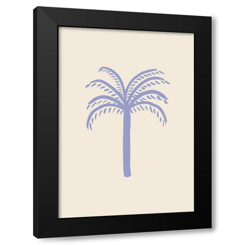 Lilac Palm Black Modern Wood Framed Art Print with Double Matting by 1x Studio