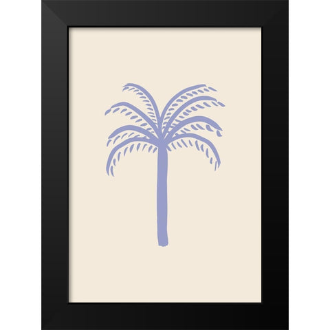 Lilac Palm Black Modern Wood Framed Art Print by 1x Studio