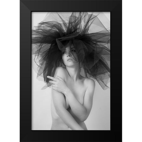 Mary Black Modern Wood Framed Art Print by Franke, Ruth