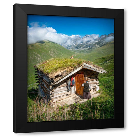 The Gate Of Peace Black Modern Wood Framed Art Print with Double Matting by Murattopal