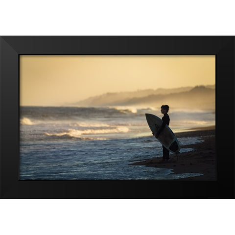 Waiting For The Moment Black Modern Wood Framed Art Print by Chen, William