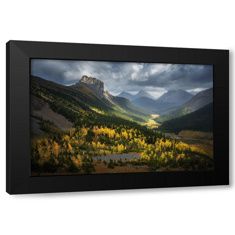 Fall Of Smutwood Valley Black Modern Wood Framed Art Print by Li, Yongnan