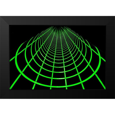 The Green Way Black Modern Wood Framed Art Print by Joosten, Lus