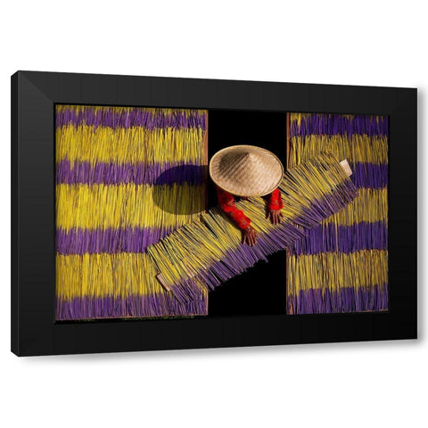 Drying Incenses Black Modern Wood Framed Art Print with Double Matting by Herliyanto, Gatot