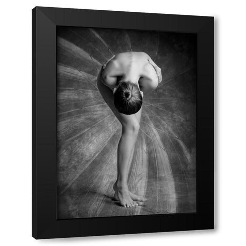 Umbrella Black Modern Wood Framed Art Print by Kaminski, Lukas