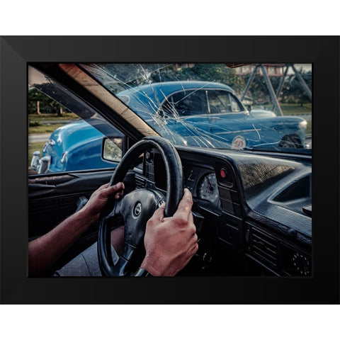 Driving Ii Black Modern Wood Framed Art Print by Bauer, Andreas