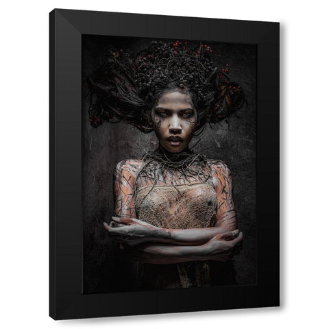Natural Black Modern Wood Framed Art Print with Double Matting by Tesching, Klaus
