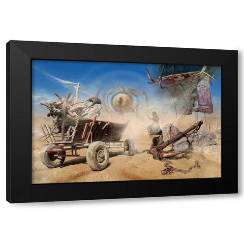 Pc_V0721 Black Modern Wood Framed Art Print with Double Matting by Penchev, Radoslav