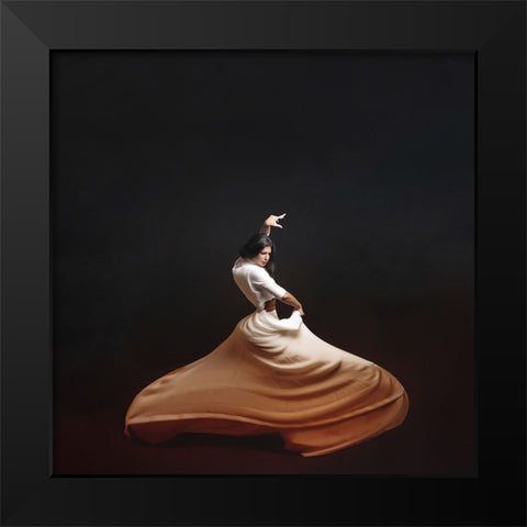 The Girl A Dance Black Modern Wood Framed Art Print by Hasheminasab, Moein