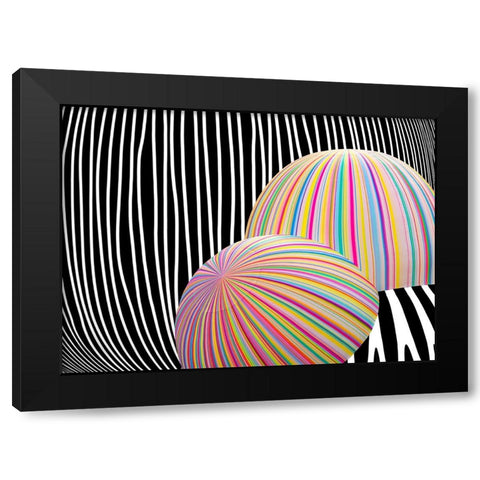 Abstract Expression Black Modern Wood Framed Art Print by Pearson, Wayne