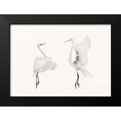 You And Me Black Modern Wood Framed Art Print by Zhao, Qing