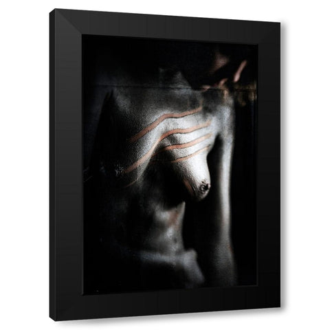 Untitled Black Modern Wood Framed Art Print by Bousca, Bogdan