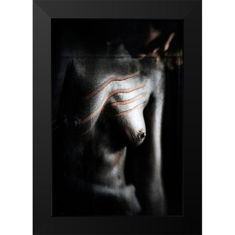 Untitled Black Modern Wood Framed Art Print by Bousca, Bogdan