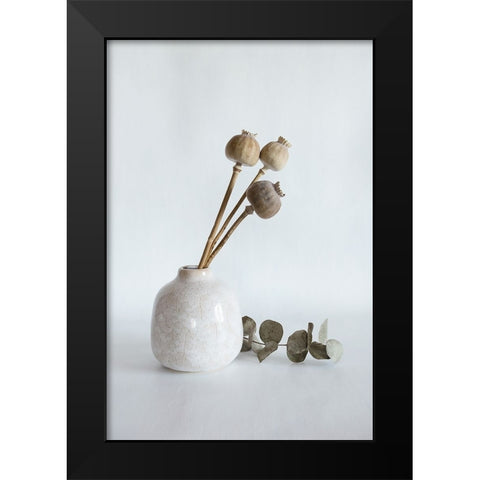 Light Touches Gently Black Modern Wood Framed Art Print by Kiral, Cicek