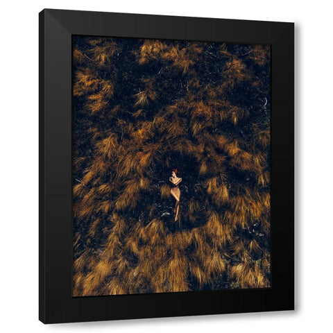 Supernova Black Modern Wood Framed Art Print with Double Matting by Bolgov (Axe), Ruslan