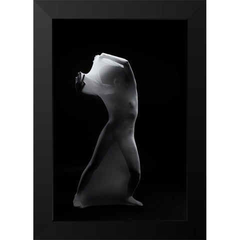 Flounder Black Modern Wood Framed Art Print by Ding, Sunny