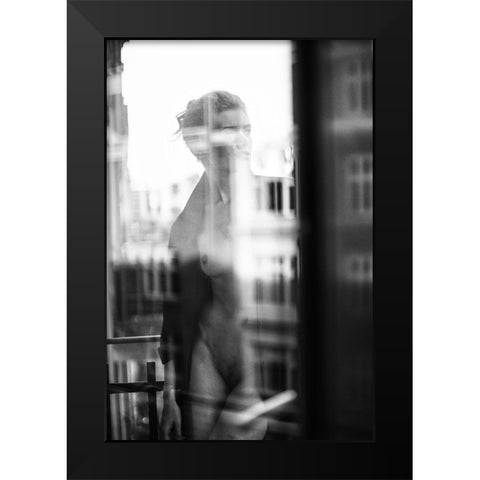Mirror Black Modern Wood Framed Art Print by Kaminski, Lukas