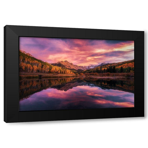 Colorado Fall Color Black Modern Wood Framed Art Print with Double Matting by Sun, Yimei