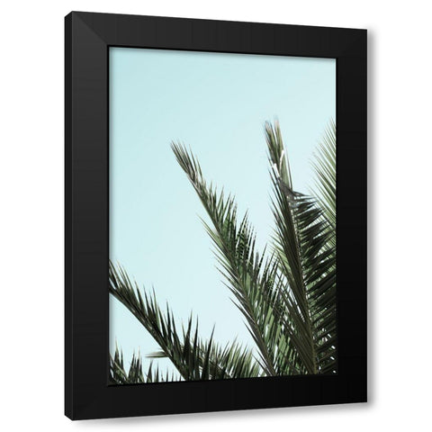 Palm leaves and sky_2 Black Modern Wood Framed Art Print by 1x Studio III
