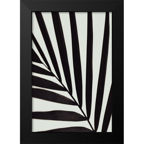 Graphic palm leaf_1 Black Modern Wood Framed Art Print by 1x Studio III