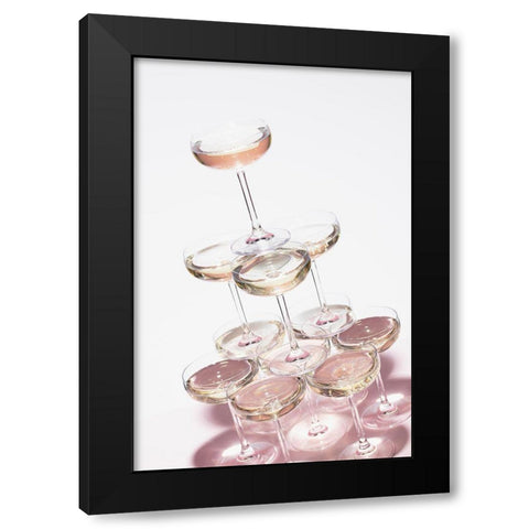 Champagne tower_1 Black Modern Wood Framed Art Print with Double Matting by 1x Studio III