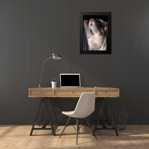 Screamer Black Modern Wood Framed Art Print by Dixon, Colin