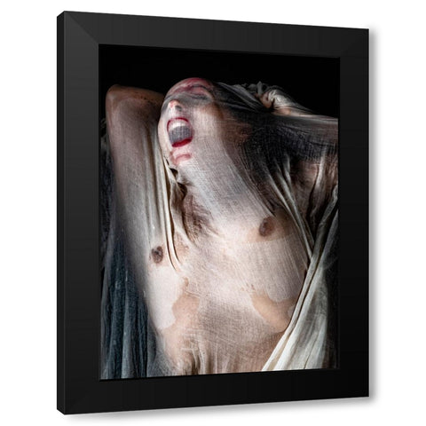 Screamer Black Modern Wood Framed Art Print with Double Matting by Dixon, Colin