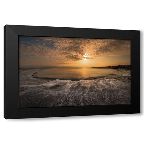 Structure Of Salt Black Modern Wood Framed Art Print with Double Matting by Telhami, Isam